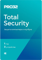 PRO32 Total Security – лицензия на 1 год на 3 устройства (ESET)